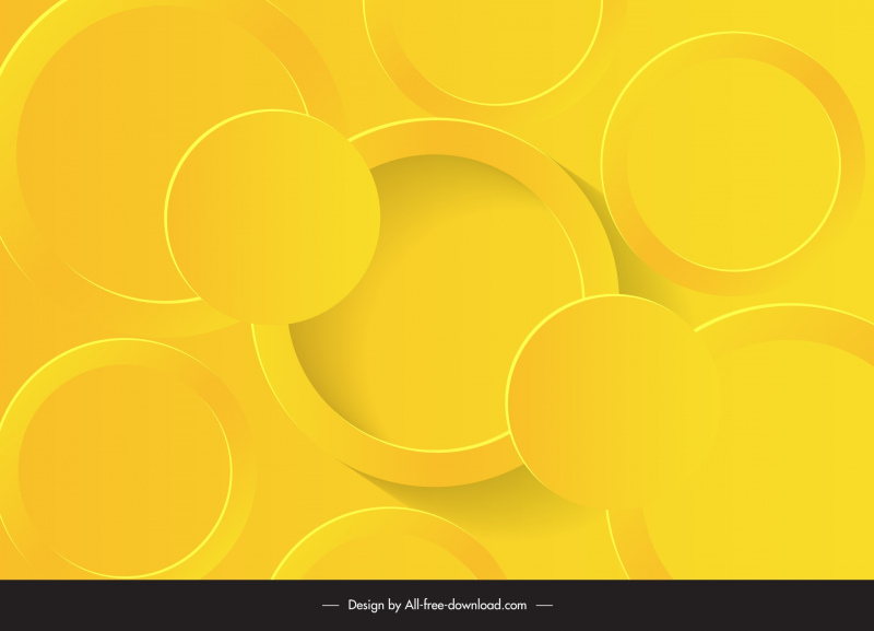 abstract background template bright 3d circles layers 