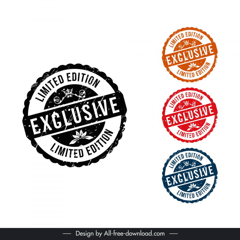 exclusive stamps collection elegant classical symmetry 
