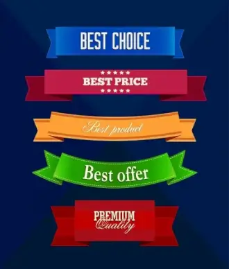 sales ribbons collection colorful 3d decor