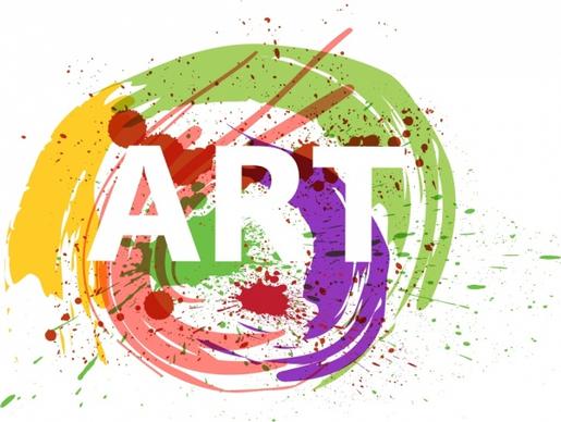 abstract background multicolored grunge paint decor