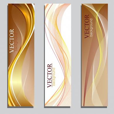 abstract background templates modern design colored curves ornament