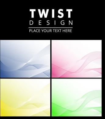 abstract background templates shiny colorful curves decor