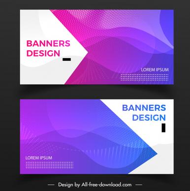 abstract banner templates violet modern dynamic design