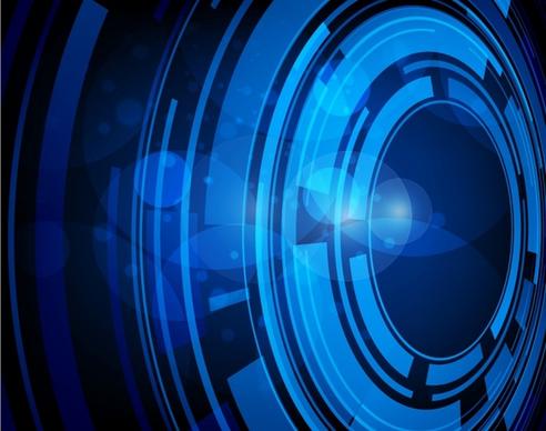 Abstract technology circles and light background