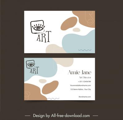 arts crafts business card templates flat deformed shapes handdrawn