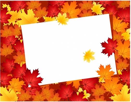 Autumn Background with blank paper