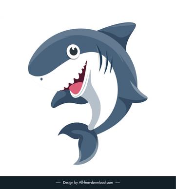 baby shark icon funny cartoon sketch