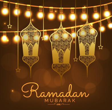 background ramadan mubarak vector design set