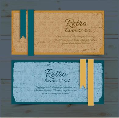 banners vector illustration with retro style
