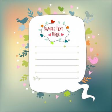 Beautiful rectangular retro Greating card