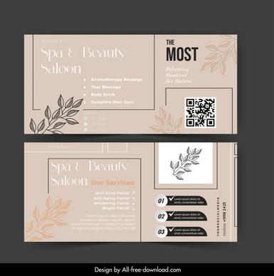  beauty salon banner template classical elegant leaves layout