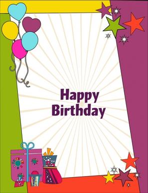 birthday banner eventful style balloon star gift icons