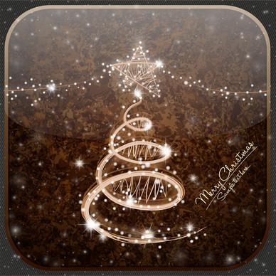 christmas card design with sparkling abstract stars light