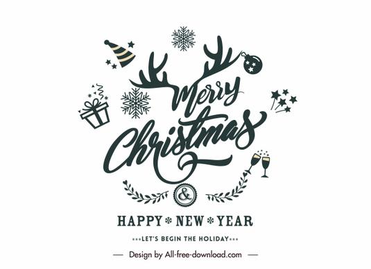 christmas sign template classical xmas elements decor