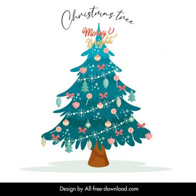christmas tree design element elegant classic