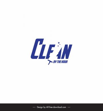 cleaning service logo dynamic texts cleaner tool