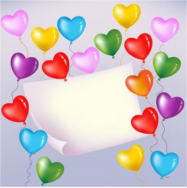 Colorful heart shaped balloons