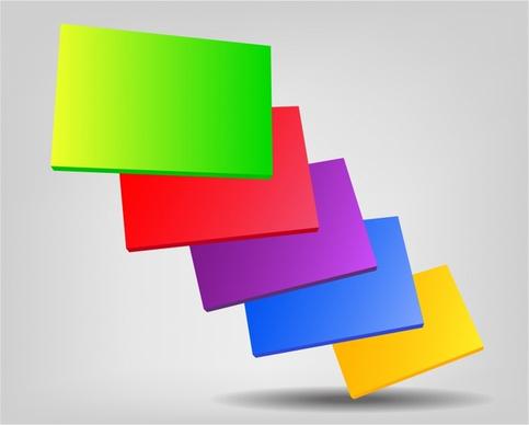 Colorful plates 3D