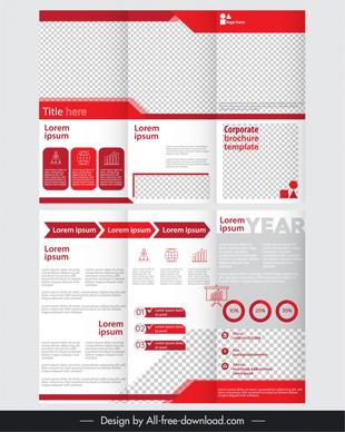 corporate brochure template modern flat checkered geometry