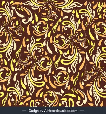 damask pattern flower leaf decor classical messy design