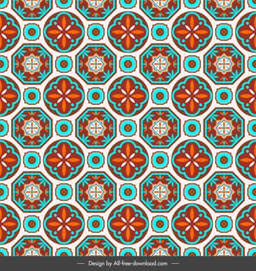 decorative pattern template classical repeating symmetrical flora decor