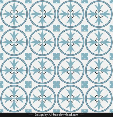 decorative pattern template repeating circles symmetric flora shapes