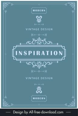 document cover template elegant vintage frames 