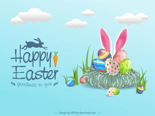 easter background template elegant bright decor