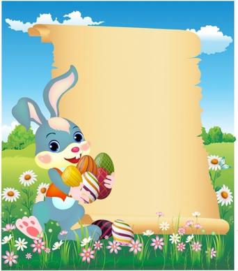 Easter Bunny with scroll