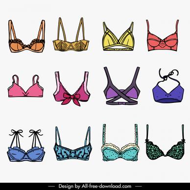fashion underwear design templates sexy handdrawn design 