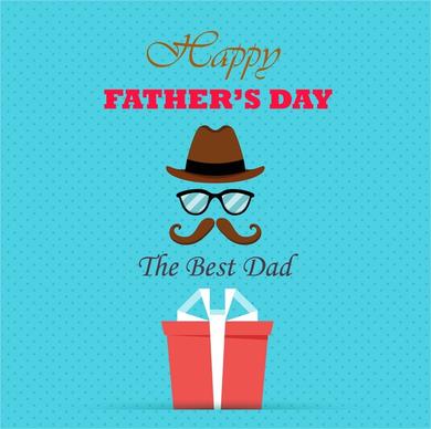 fathers day banner design with flat colors style