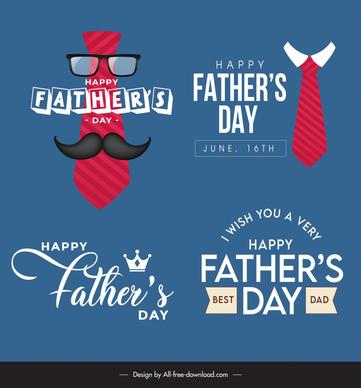 fathers day design elements elegant objects symbols