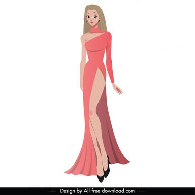 female evening dresses template luxury sexy 