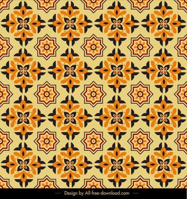 flora pattern template classical repeating symmetric decor