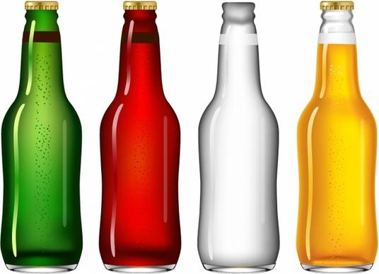 four beer bottles