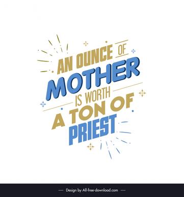 funny mothers day quotes poster template dynamic elegant text rays snowflakes decor