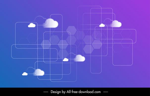 geometric background template elegant bright blurred design 