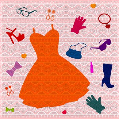 girl cloth and accessory background