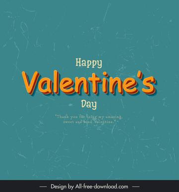 happy valentines day typography poster simple retro design