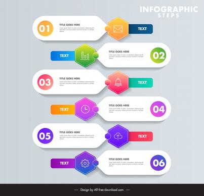 infographic list template symmetric elegant geometry 
