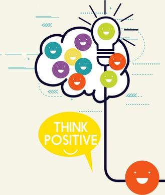 lifestyle banner lightbulb smile emoticon colored flat sketch