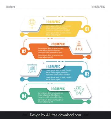 modern infographic template elegant geometric layers