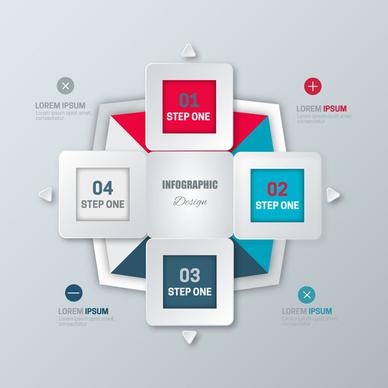 modern style infographic design with geometric arrangement