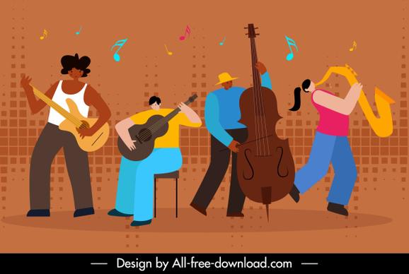 music background orchestra performance sketch cartoon design