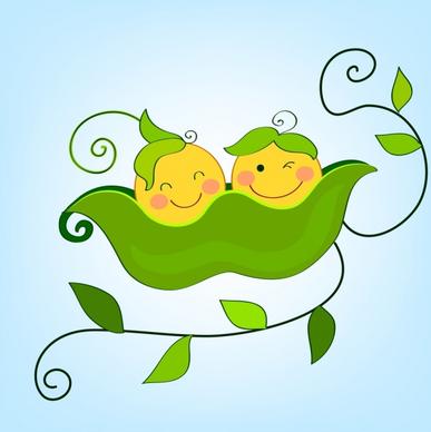 nuts couples background colorful cartoon stylized decor