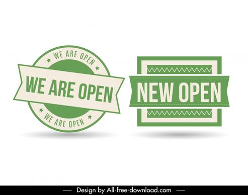 open stamps templates elegant geometric design 