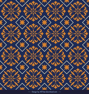 pattern template classical repeating symmetric petals sketch
