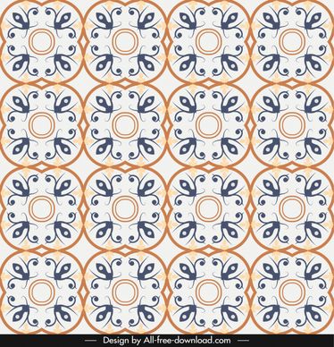 pattern template repeating classical symmetric shapes decor