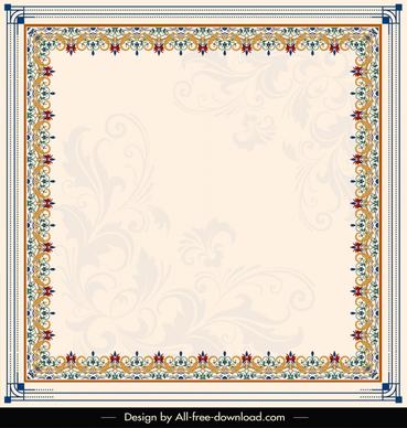 persian border template symmetric curves 