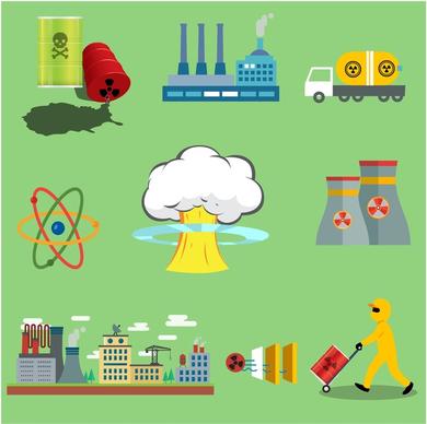 poisonous waste collection concepts illustration with various types